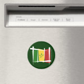 Senegal Brush Flag Magnet (In Situ (Geschirrspüler))
