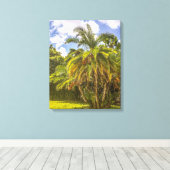 Senegal Date Palm Stretched Canvas Print Leinwanddruck (Insitu (Holzboden))