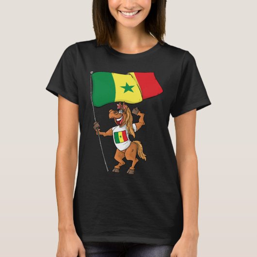 Senegal Fan Horse T-Shirt (Vorderseite)