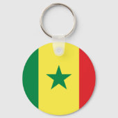 Senegal Flag Button Schlüsselanhänger (Vorderseite)