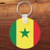 Senegal Flag Button Schlüsselanhänger (Vorderseite)