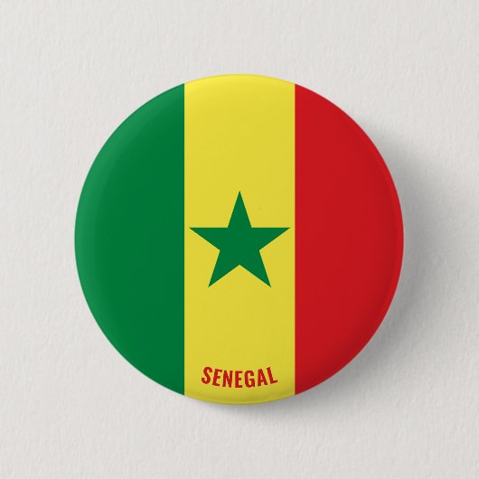 Senegal Flag Charming Patriotic Button (Vorderseite)