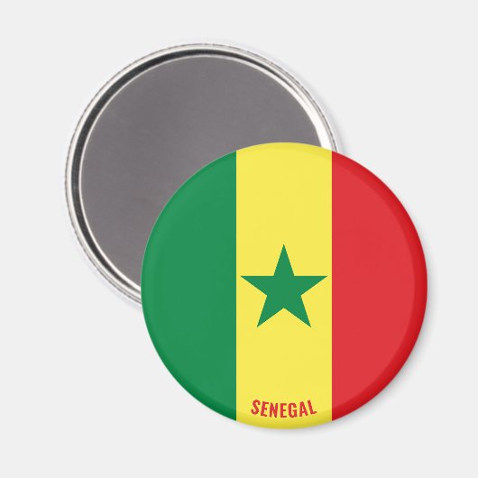 Senegal Flag Charming Patriotic Magnet (Vorderseite/Rückseite)