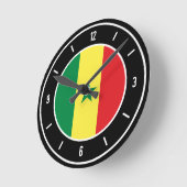 Senegal Flag Elegant Runde Wanduhr (Winkel)