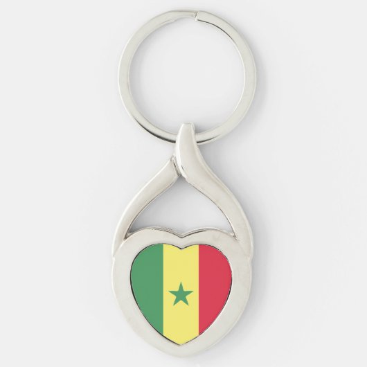 Senegal Flag Emblem Schlüsselanhänger (Vorderseite)
