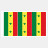Senegal Flag Etiketten (Blatt)