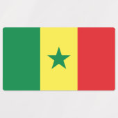 Senegal Flag Etiketten (Design 2)