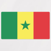 Senegal Flag Etiketten (Design 1)