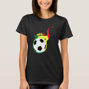 Senegal Flag Fußball Africa Football 2022 Cup Firs T-Shirt