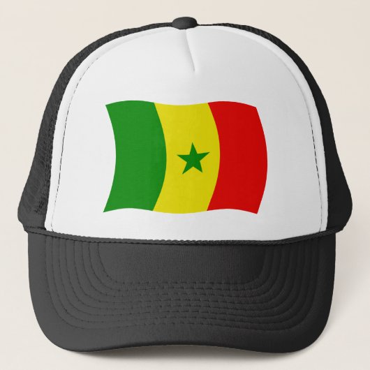 Senegal Flag Hat Truckerkappe (Vorderseite)