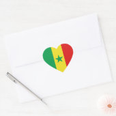 Senegal Flag Heftsticker Herz-Aufkleber (Umschlag)