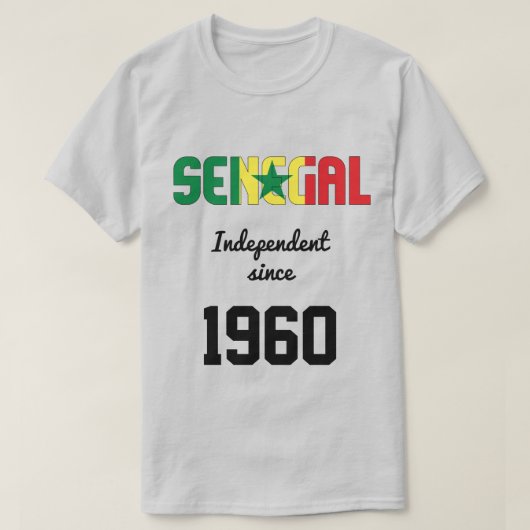 Senegal Flag Independence Celebration T-Shirt (Design vorne)