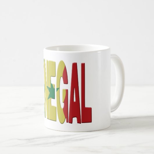 Senegal flag kaffeetasse (VorderseiteRechts)