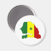 Senegal Flag Karte Magnet (Vorderseite/Rückseite)