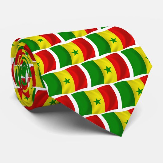 Senegal Flag Krawatte (Gerollt)