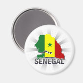 Senegal Flag Map 2.0 Magnet (Vorderseite/Rückseite)