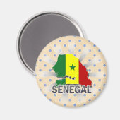 Senegal Flag Map 2.0 Magnet (Vorderseite/Rückseite)