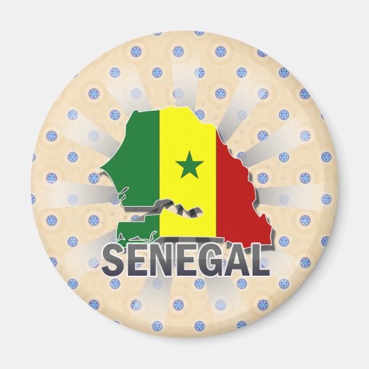Senegal Flag Map 2.0 Magnet (Vorne)