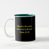 SENEGAL FLAG MAP Scripture Customized BLACK Zweifarbige Tasse (Links)