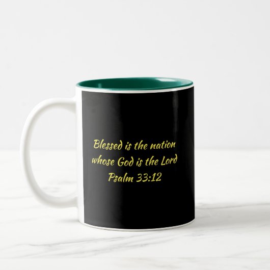 SENEGAL FLAG MAP Scripture Customized BLACK Zweifarbige Tasse (Links)
