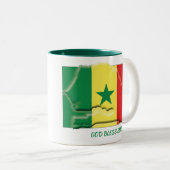 SENEGAL FLAG MAP-Skript individuell Zweifarbige Tasse (VorderseiteRechts)
