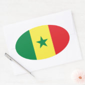 Senegal Flag Oval Sticker (Umschlag)