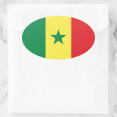 Senegal Flag Oval Sticker (Tasche)