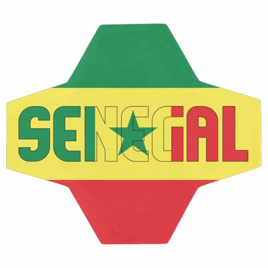 Senegal Flag Patriotic  Fußball (Flach)