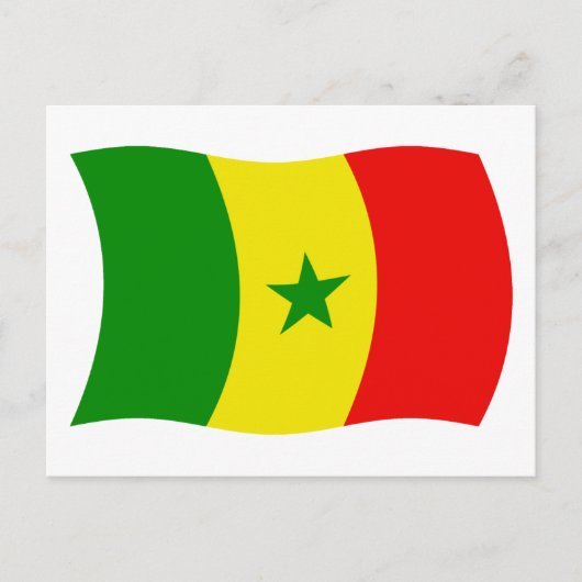Senegal Flag Postcard Postkarte (Vorderseite)