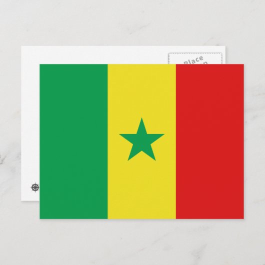 Senegal Flag Postcard Postkarte (Vorne/Hinten)
