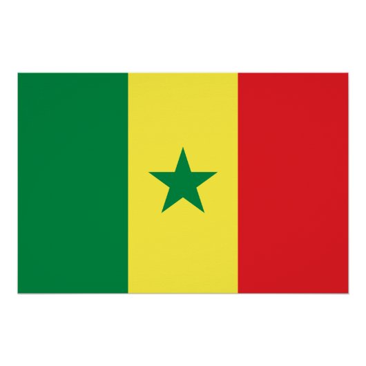 Senegal Flag Poster (Vorderseite)