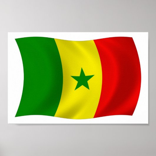 Senegal Flag Poster Print (Vorne)