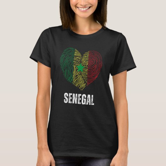 Senegal Flag Senegalese Flag Senegal DNA Senegal H T-Shirt (Vorderseite)