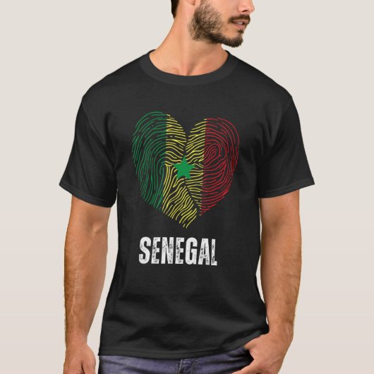 Senegal Flag Senegalese Flag Senegal DNA Senegal H T-Shirt (Vorderseite)