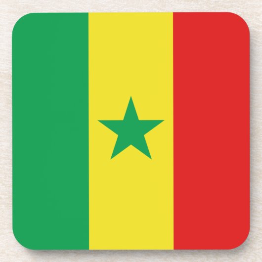 Senegal Flag Untersetzer (Vorderseite)