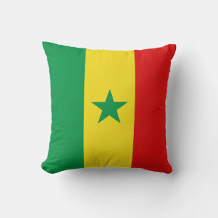Senegal Flag x Flag Pillow Kissen
