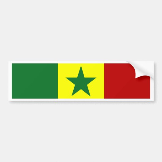 Senegal-Flagge Autoaufkleber (Vorne)