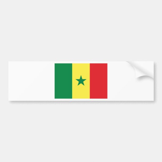 Senegal-Flagge Autoaufkleber (Vorne)