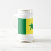 Senegal-Flagge Bierglas (Vorderseite Links)