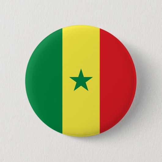 Senegal-Flagge Button (Vorderseite)