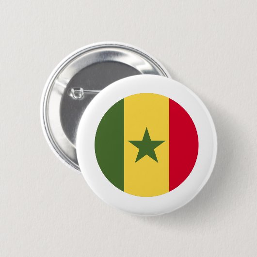 Senegal-Flagge Button (Vorne & Hinten)