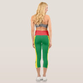 Senegal-Flagge Capri Leggings (Rückseite)