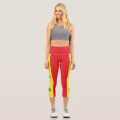 Senegal-Flagge Capri Leggings (Vorderseite)