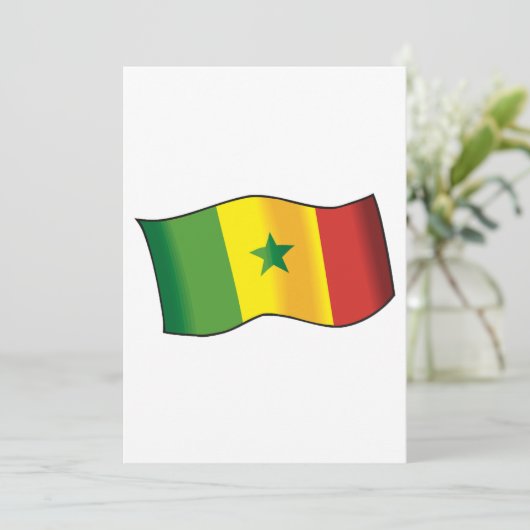 Senegal-Flagge Einladung (Stehend Vorderseite)