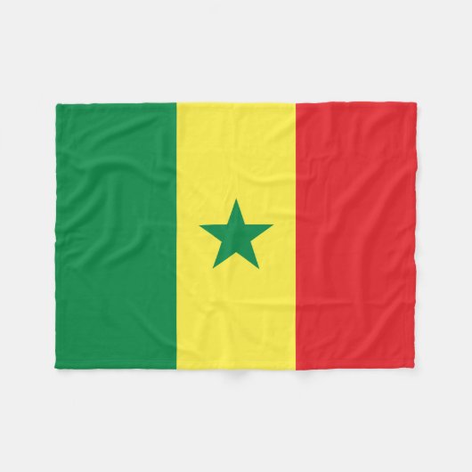 Senegal-Flagge Fleecedecke (Vorderseite (Horizontal))