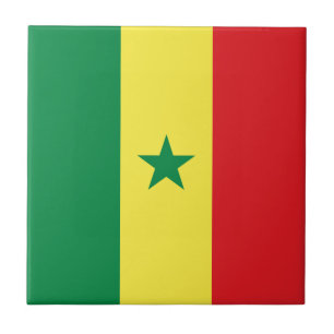 Senegal-Flagge Fliese