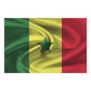 Senegal-Flagge Fotodruck