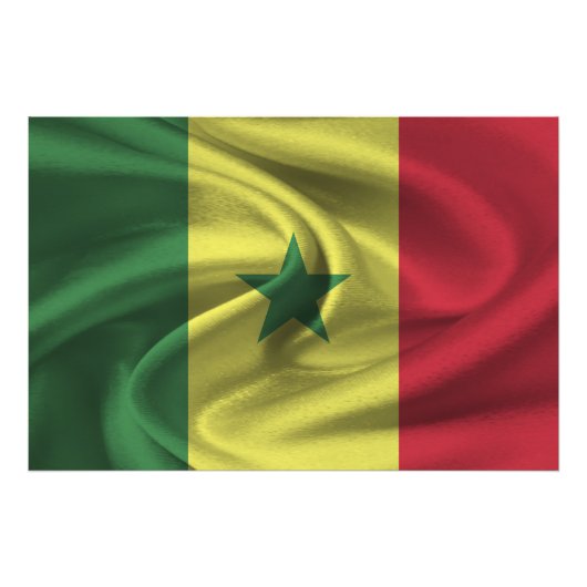 Senegal-Flagge Fotodruck (Vorne)