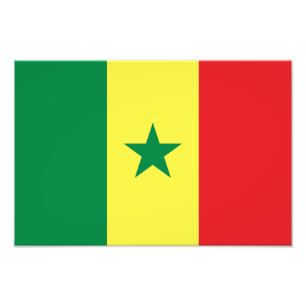 Senegal-Flagge Fotodruck