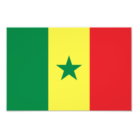 Senegal-Flagge Fotodruck (Vorne)